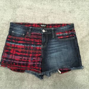 Allen B. by Allen Schwartz Size 6 Frayed Hem Fabric Denim Mixed Shorts